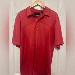 Greg Norman Collection Men's Vibrant Red Golf Polo Size XL